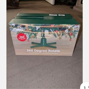 360 Degree Rotate Artificial Christmas Tree Stand - Green